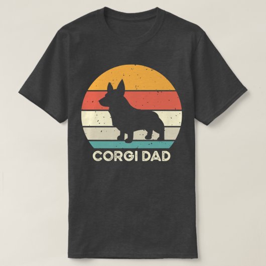 Dog Ouders T - shirts Schattig Corgi Dad Graphi (Design voorkant)