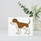 Dog Outline Briefkaart (Staand voorkant)