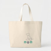 Dog Outline Dog Mom Canvas tas (Voorkant)