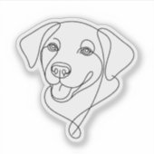 Dog Outline Sticker (Voorkant)