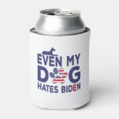 Dog Owner Anti-Biden - Zelfs mijn hond haat Biden  Blikjeskoeler (Blikje Voorkant)