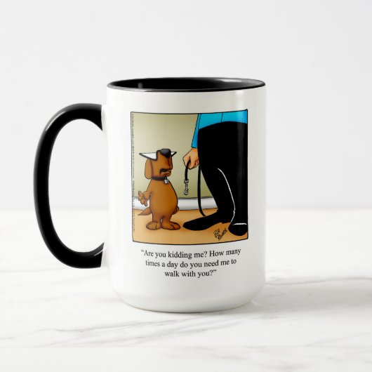 Dog Owner Humor "Walks" Mok (Links)