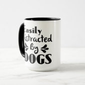 Dog Owner Lover Fun Message Coffee Tea Mok (Voorkant links)