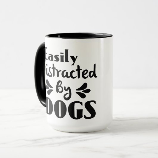 Dog Owner Lover Fun Message Coffee Tea Mok (Voorkant links)