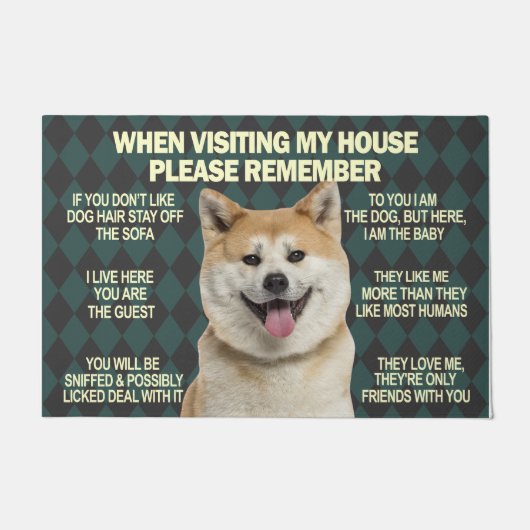 Dog Owner New House Gift, Welcome Dog Front Rugs Deurmat (Voorkant)
