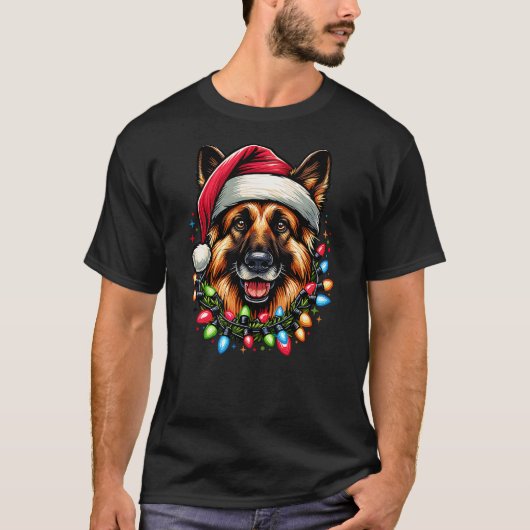Dog Owner Xmas Men Women Favorite German Shepherd T-shirt (Voorkant)