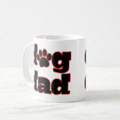 Dog Pa grappige mok koffie (Voorkant links)