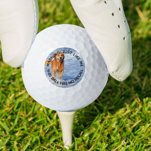 Dog Pa heeft geen mooie foto. Golfballen