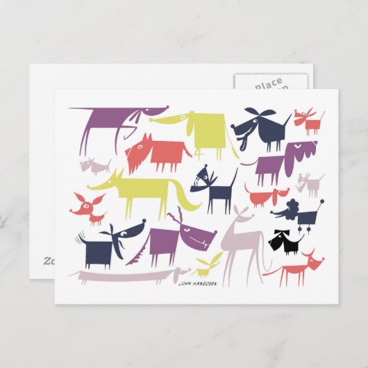 Dog Pack Briefkaart (Voorkant / Achterkant)