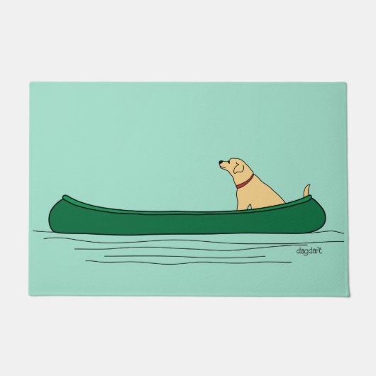 Dog Paddle Canoe Deurmat (Voorkant)