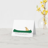 Dog Paddle Note Kaart (Gele Bloem)