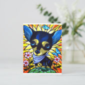 DOG PAINTING ART CHIHUAHUA - MULTI BRIEFKAART (Staand voorkant)