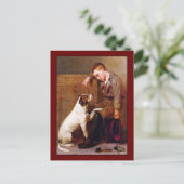 Dog Painting: Beste vrienden van John Brown Briefkaart (Staand voorkant)