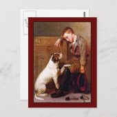 Dog Painting: Beste vrienden van John Brown Briefkaart (Voorkant / Achterkant)