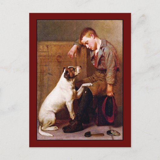 Dog Painting: Beste vrienden van John Brown Briefkaart (Voorkant)