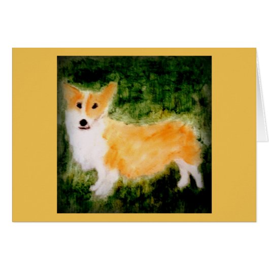 Dog Painting Cute Corgi (Voorkant Horizontaal)
