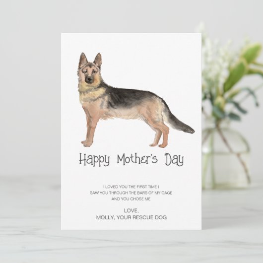 Dog Painting Moederdag Feestdagenkaart (Staand voorkant)
