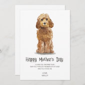 Dog Painting Moederdag Feestdagenkaart (Voorkant / Achterkant)