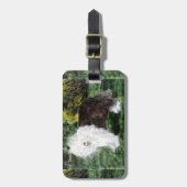Dog Painting Old English Sheepdog Bagagelabel (Voorkant verticaal)