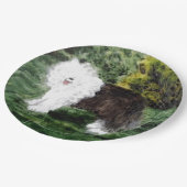 Dog Painting Old English Sheepdog Papieren Bordje (Gekanteld)