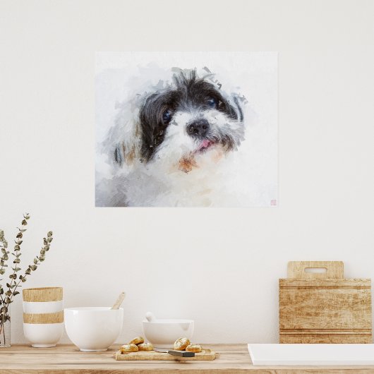 Dog Painting Print (Keuken)