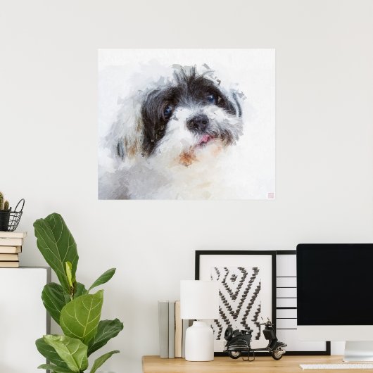 Dog Painting Print (Thuiskantoor)