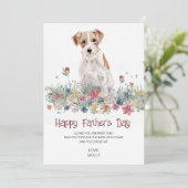 Dog Painting Vaderdag Feestdagenkaart (Staand voorkant)
