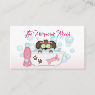 Dog Pampered Pooch Groomer Visitekaartje