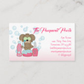 Dog Pampered Pooch Groomer Visitekaartje (Achterkant)