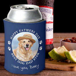 Dog Pap Persoonlijke foto Happy Fathers Dag Blikjeskoeler