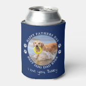 Dog Pap Persoonlijke foto Happy Fathers Dag Blikjeskoeler (Blikje Voorkant)