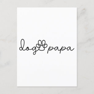 Dog Papa, Dog Paw, Hondenliefhebber, Vaderdag Gift Briefkaart