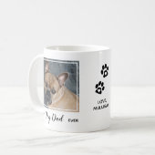 Dog papa gepersonaliseerde huisdier foto koffiemok (Voorkant links)