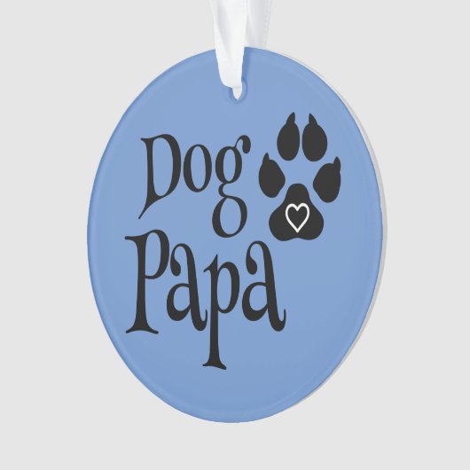Dog Papa hondenliefhebber hondpap Ornament (voorkant)