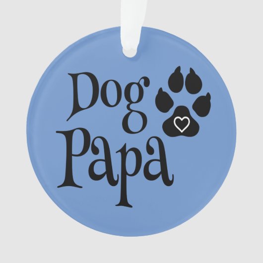 Dog Papa hondenliefhebber hondpap Ornament (voorkant)