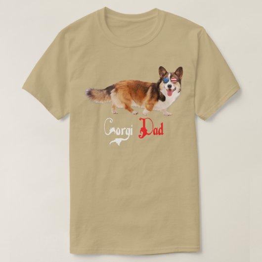 Dog Papa Puppy Dad Corgi583 T-shirt (Design voorkant)