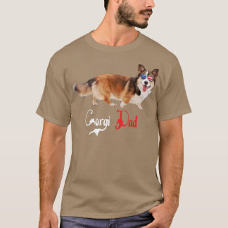 Dog Papa Puppy Dad Corgi583 T-shirt