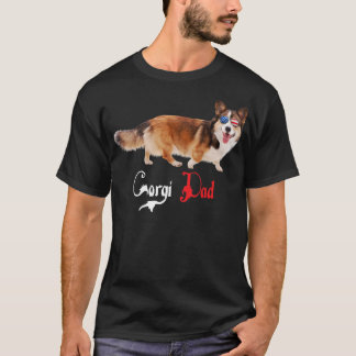 Dog Papa Puppy Dad Corgi584 T-shirt