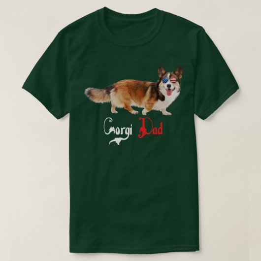 Dog Papa Puppy Dad Corgi T-shirt (Design voorkant)