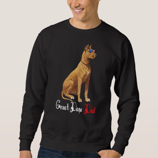 Dog Papa Puppy Dad Great Dane Trui (Voorkant)