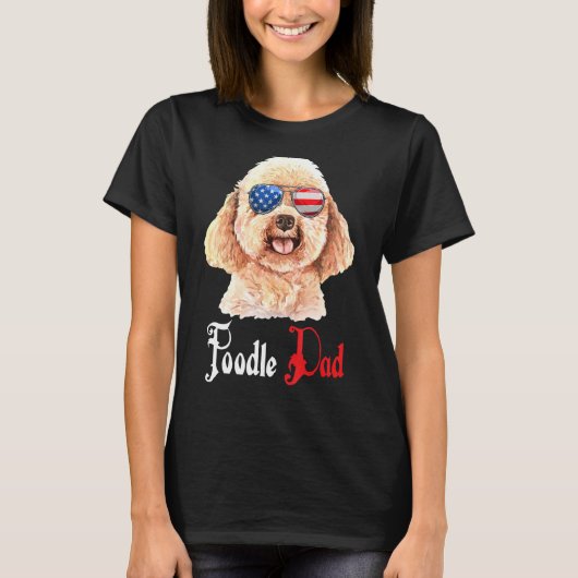 Dog Papa Puppy Dad Poodle T-shirt (Voorkant)