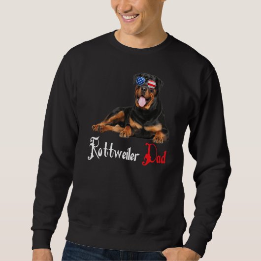 Dog Papa Puppy Dad Rottweiler Trui (Voorkant)