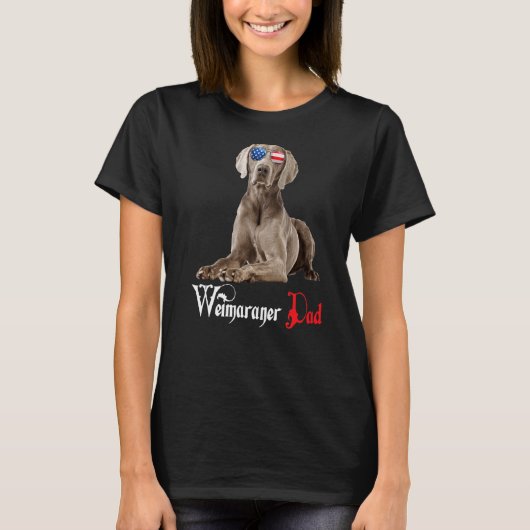 Dog Papa Puppy Dad Weimaraner T-shirt (Voorkant)