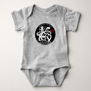 Dog Papercut Chinees Nieuwjaar Baby Bodysuit
