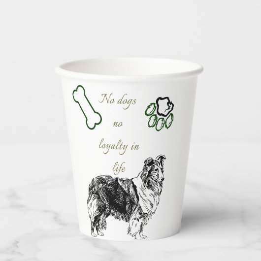 Dog Papieren Bekers (Voorkant)