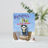 Dog Paratrooper Cityscape Briefkaart (Staand voorkant)