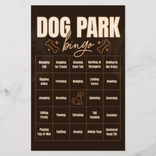 Dog Park Bingo Interactive Game Flyer (Voorkant)