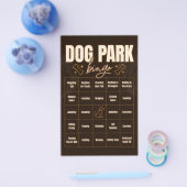 Dog Park Bingo Interactive Game Flyer (Enkel)