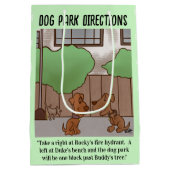 Dog Park Directies Gift Bag Medium Cadeauzakje (Achterkant)