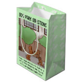 Dog Park Directies Gift Bag Medium Cadeauzakje (Achterkant Gekanteld)